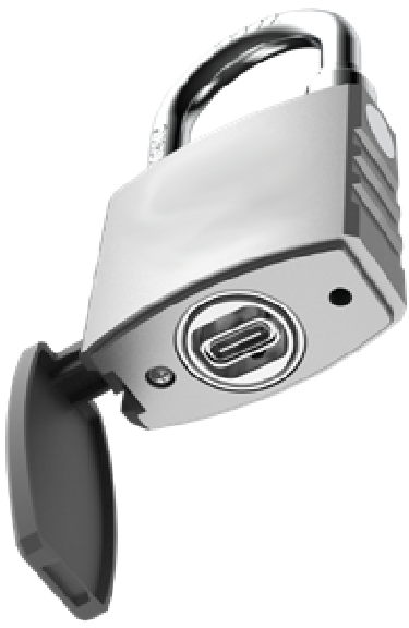 智能(néng)電(diàn)子(zǐ)挂鎖，可(kě)使用(yòng)APP對(duì)電(diàn)子(zǐ)鑰匙授權